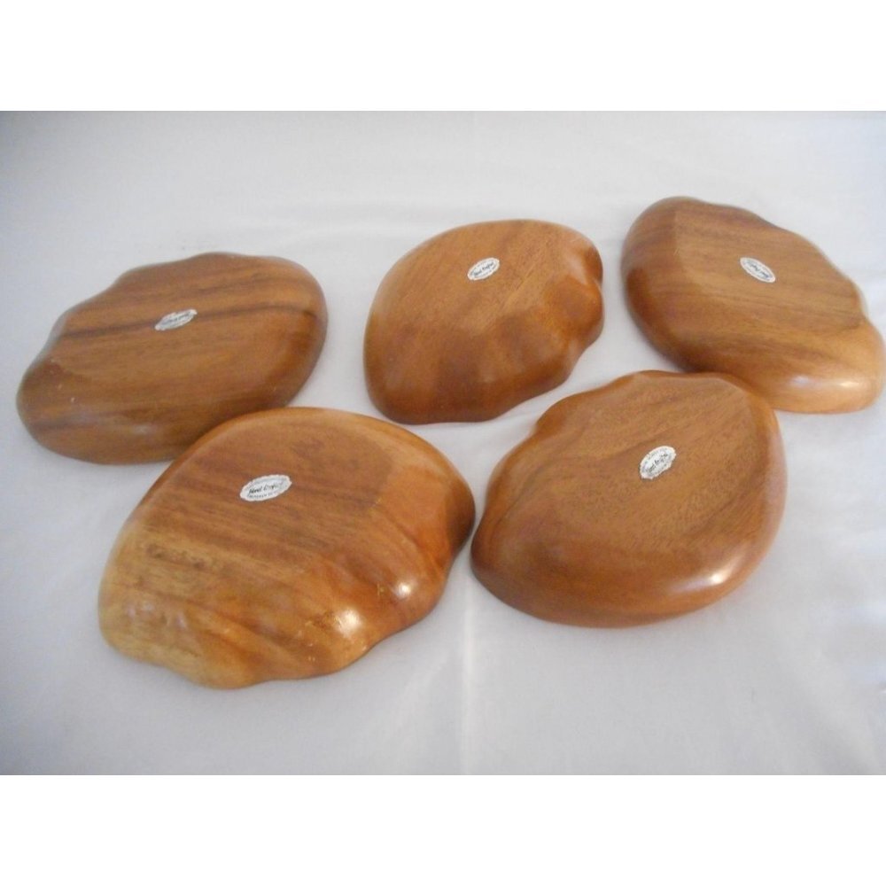 5 MCM Vintage Genuine Monkey Pod Bowls Hawaii - Picture 4 of 4